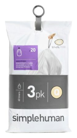 simplehuman - Bin Liner Code Q 3 x 20 Pack 60 Liners